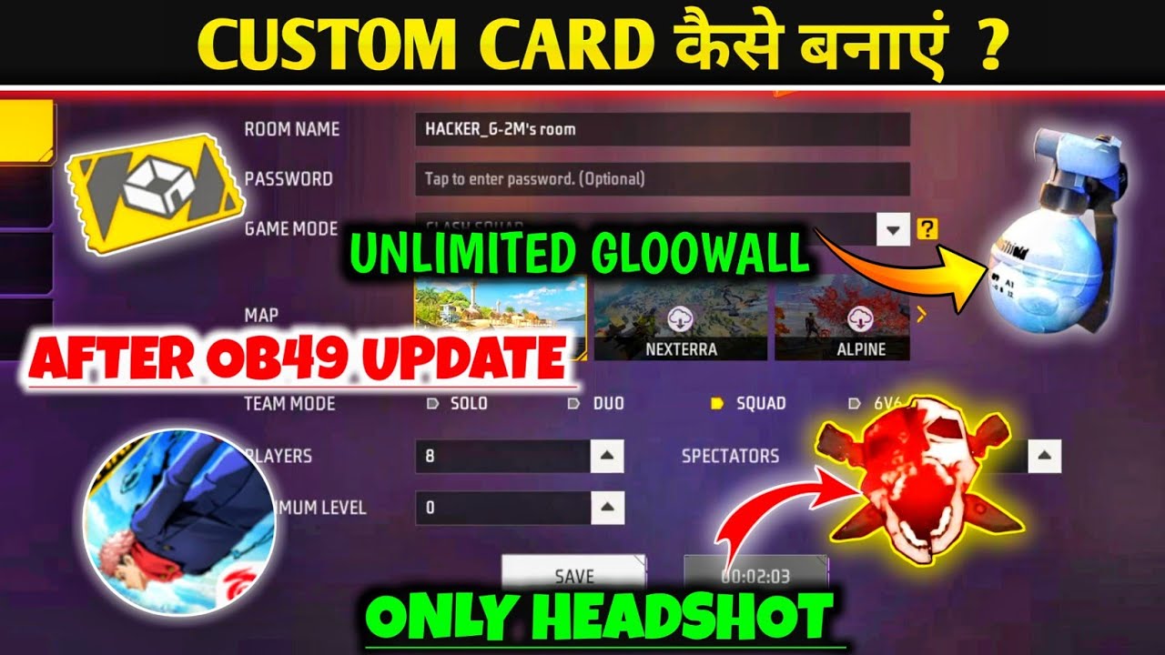 Custom Kaise Banaye | Free Fire Custom Room Create | Custom Card Kaise Banate Hai