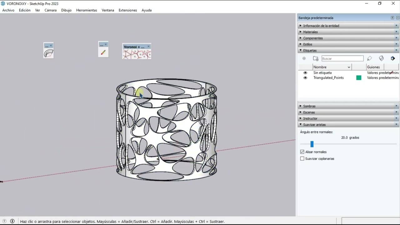 Crea Formas Orgánicas en SketchUp con el Plugin Voronoi XY | Tutorial Completo