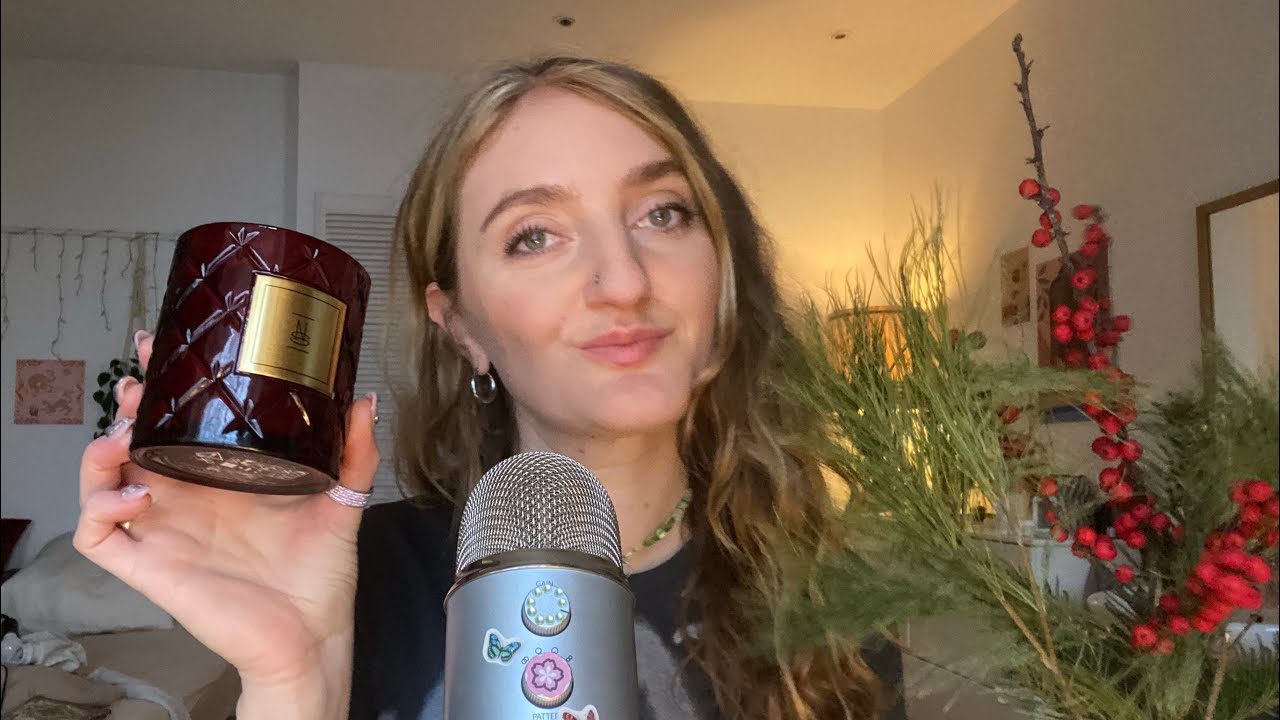 ASMR with Christmas triggers 🎄✨manifestation for the new year 💜 mental health ramble