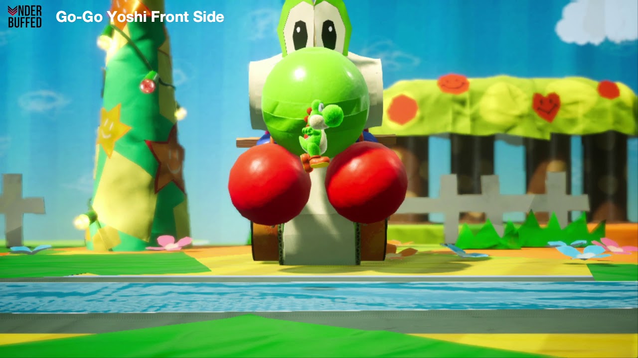 [Yoshi's Crafted World] Go-Go Yoshi - All Smiley Flowers, Red Coins