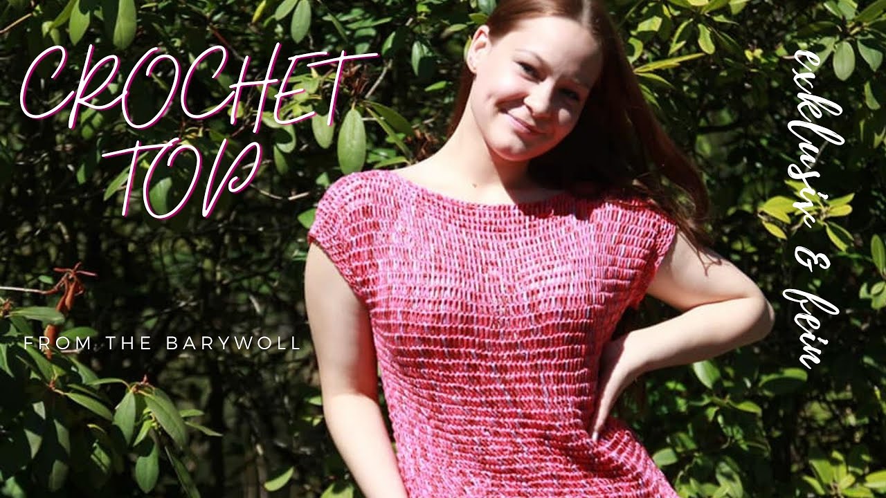@barywoll Вяжем стильный топ тунисским крючком | Crochet Top