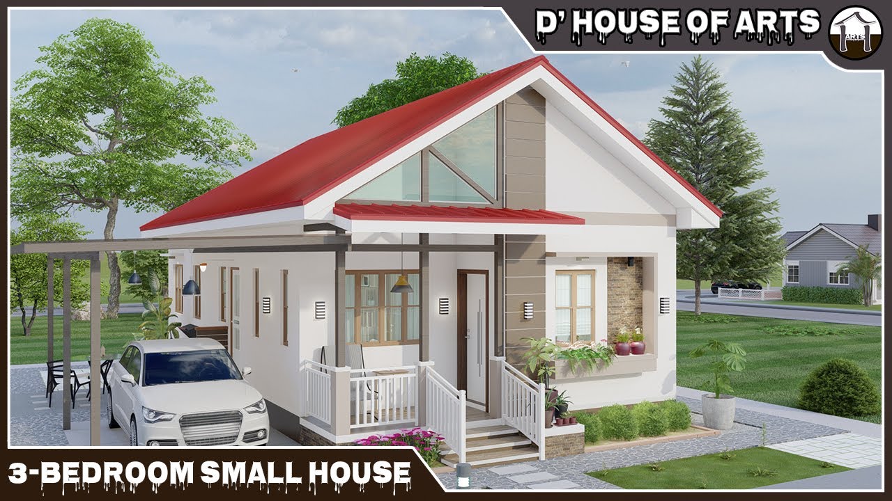 3 BEDROOMS | 72 SQM.(6m x 12m)/ 775 SQFT | Beautiful Small Bungalow House Design Idea | Modern House