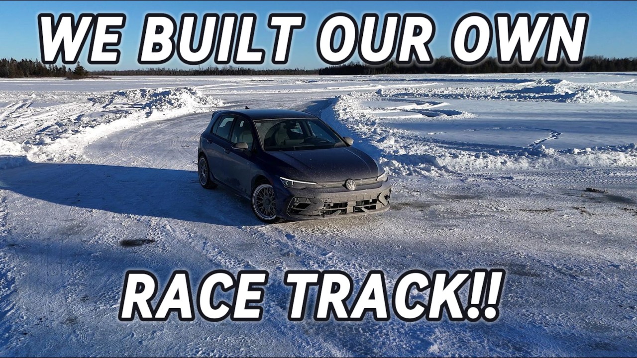 We Built Our Own Ice St. Moritz | Golf R Drifting on a Frozen Canadian Lake