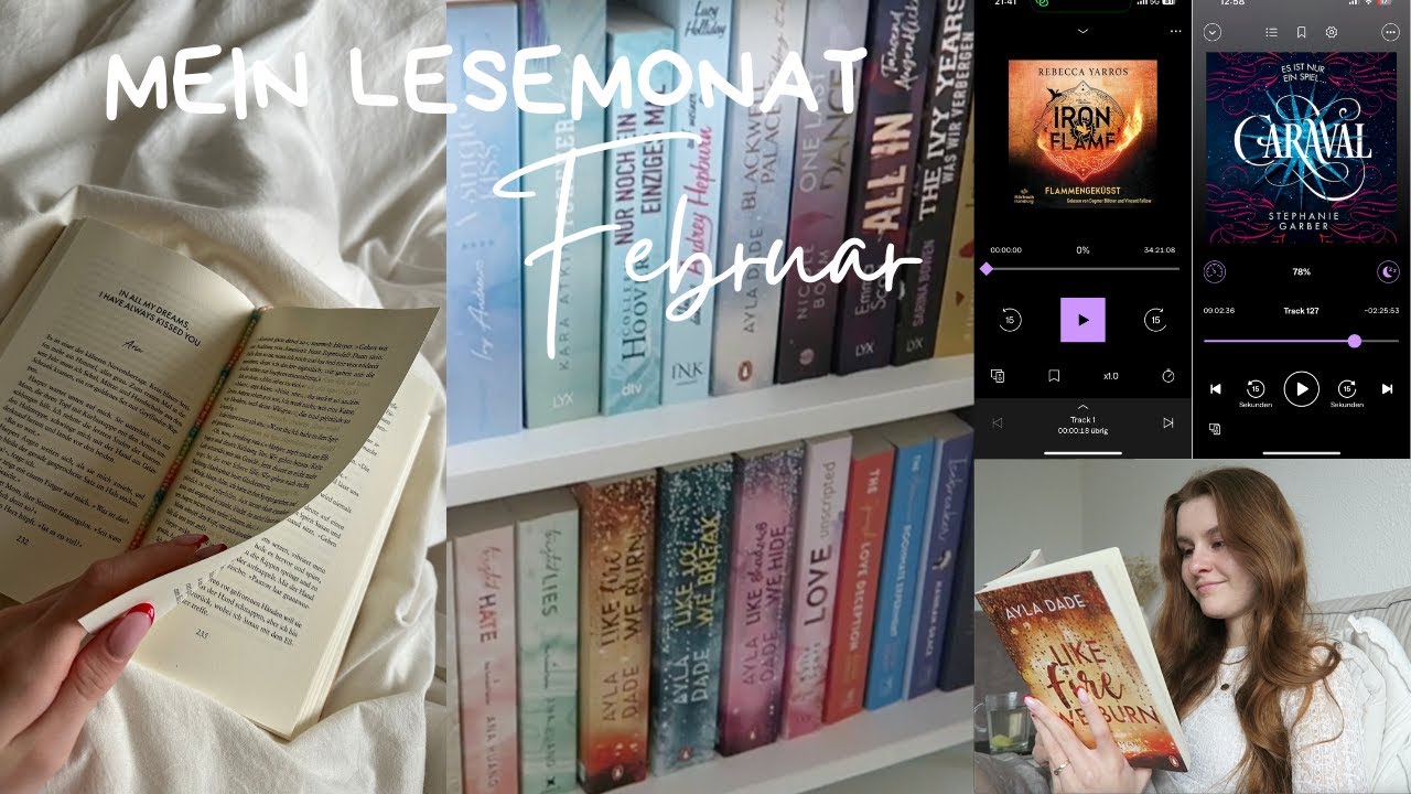 Reading Vlog: Mein Lesemonat Februar, mein Bücherregal, book reviews || Celina