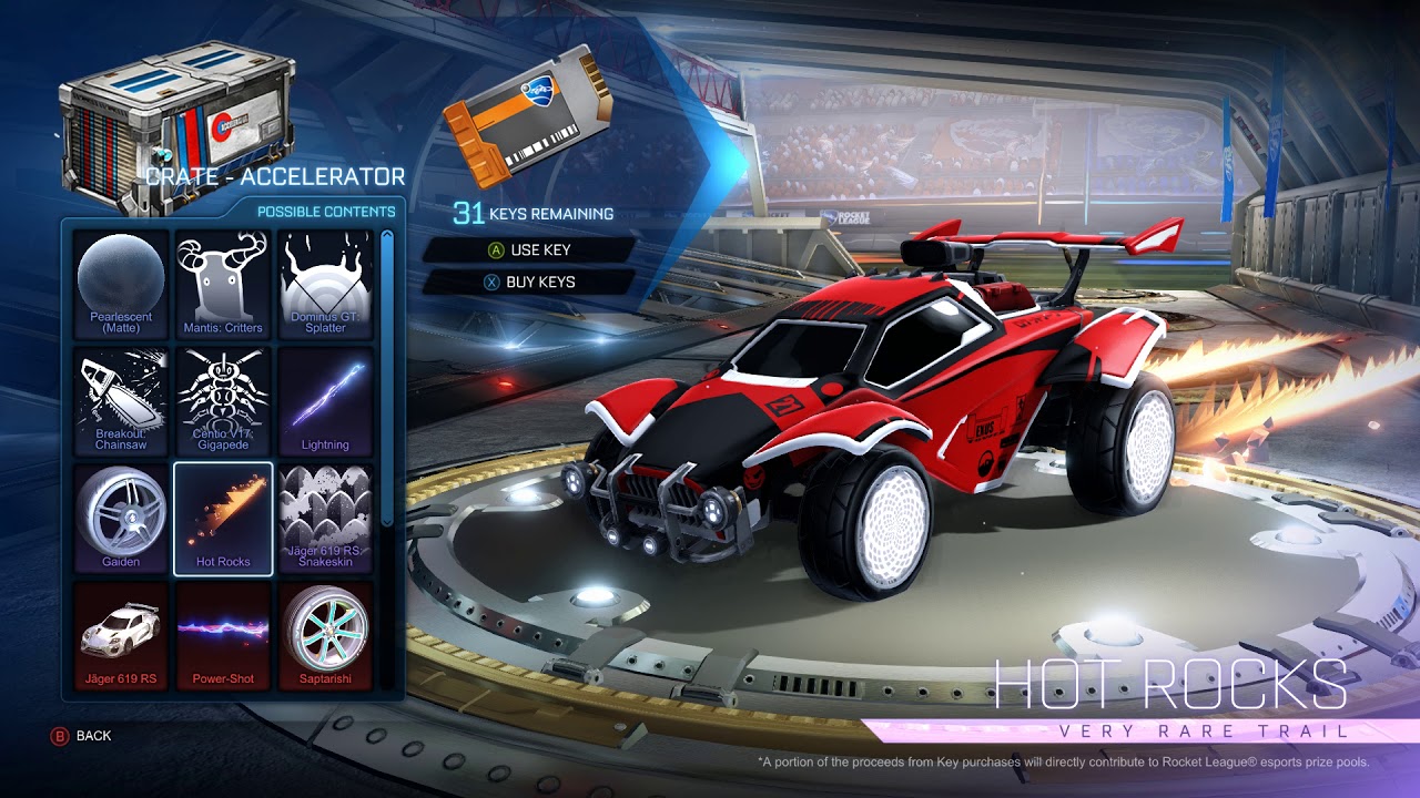 Rocket League Accelerator Crate Showcase