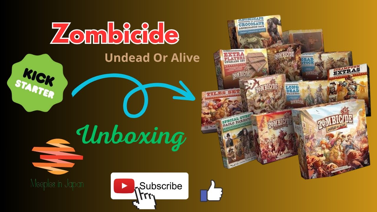 Zombicide Undead or Alive Kickstarter Edition all unboxing