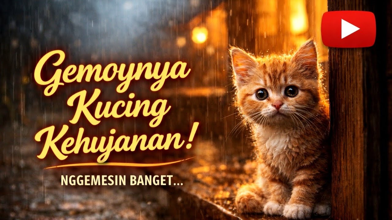 Suara Hujan & Kucing Gemoy, Auto Tenang 😴