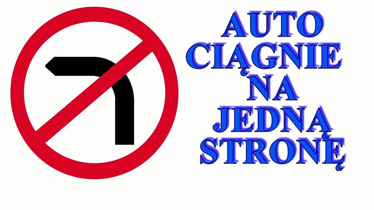 Samochód ściąga na jedna stronę.