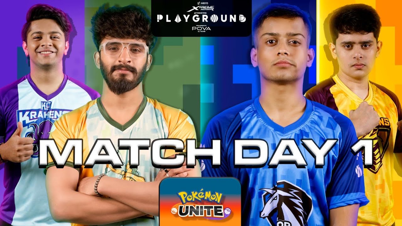 Playground 3 Game Day 1 | Pokemon Unite | CarryMinati, Elvish Yadav, Techno Gamerz, Mortal