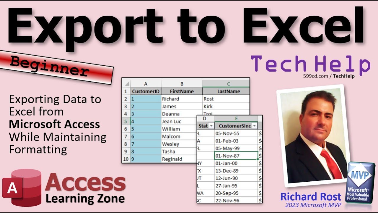 Экспорт данных из Microsoft Access в Excel с форматированием