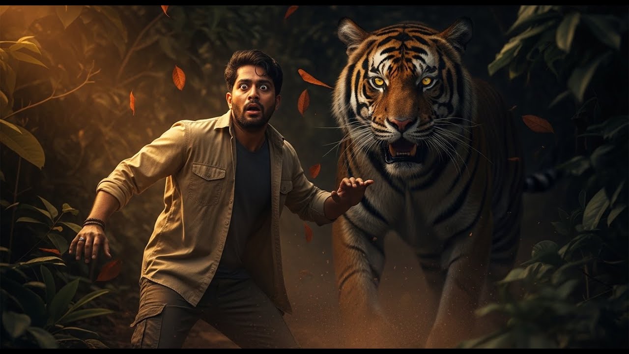 A Hunter Enters the Jungle — Seconds Later, a Tiger Attacks