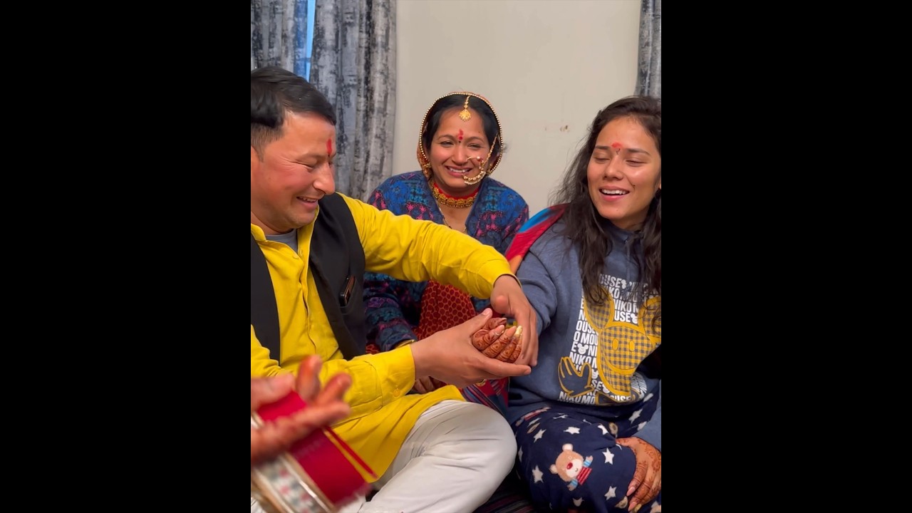 Chuda Ceremony of Dulhan #shorts #chudaceremony #bridetobe #chuda #dulhan #pahadi #punjabi #wedding