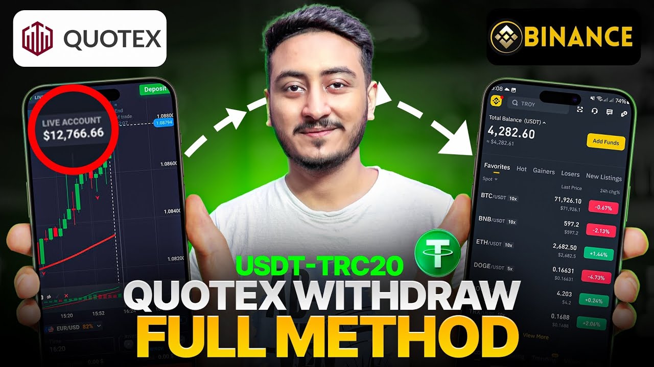 How to Withdraw from Quotex through Usdt-Trc20 | Quotex Withdrawal Method Binance | EarnwithRashid