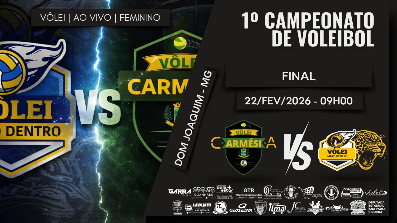 AO VIVO | CARMÉSIA x MATO DENTRO | FINAL | 22/02/2026 FEMININO ADULTO | #VÔLEI