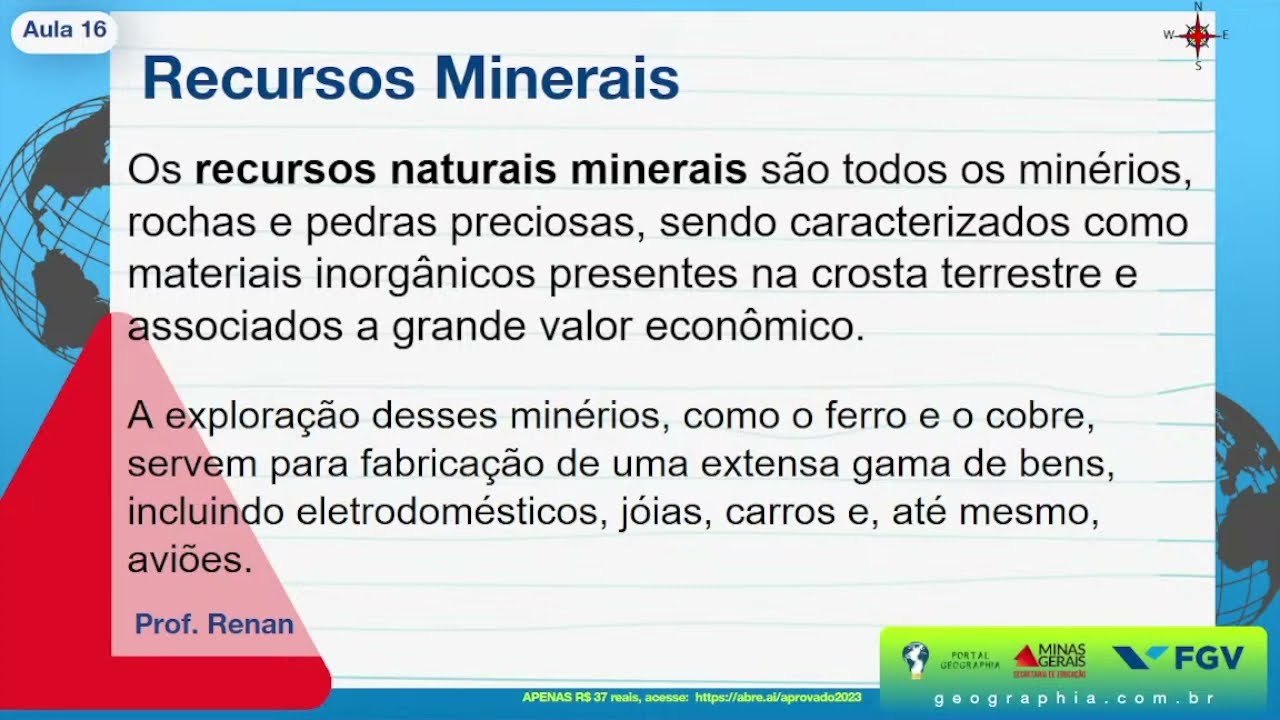 Recursos naturais e planejamento no Brasil - GEOGRAFIA | SEEMG 2023 | FGV