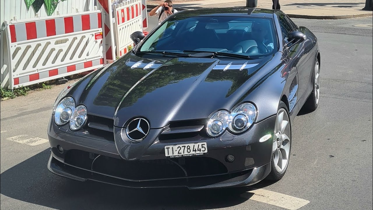 Carspotting Düsseldorf - Mercedes SLR Mclaren, Mclaren Elva, Audi R8 GT, Aventador SV Roadster...