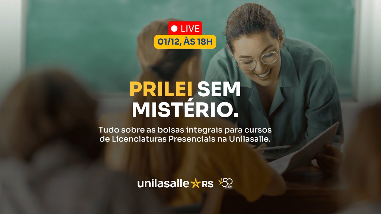 PRILEI Sem Mist&eacute;rio | 01/12 &agrave;s 18h