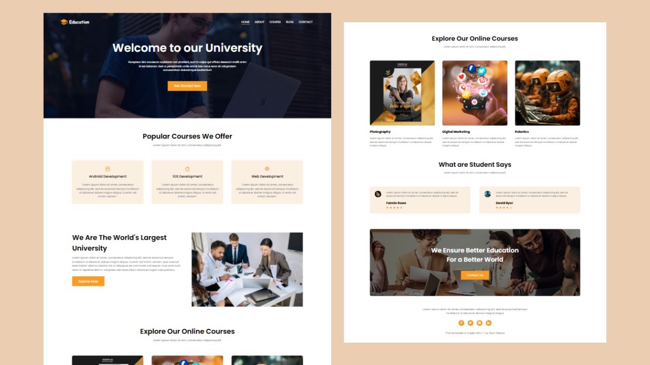 How to Make Website Using HTML and CSS | Complete Responsive Website Using HTML CSS