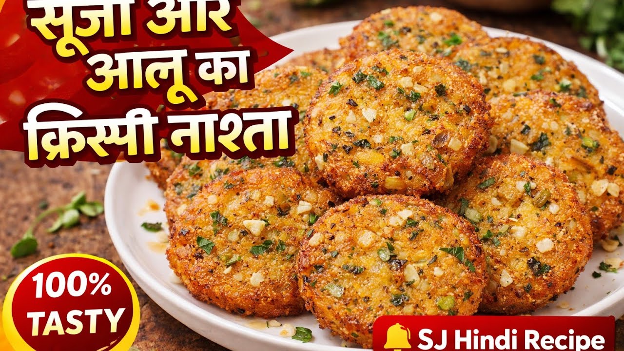 सिर्फ सूजी और आलू से बनाएं इतना क्रिस्पी नाश्ता | एक बार खाओगे बार-बार बनाओगे#healthy @sjhindirecipe