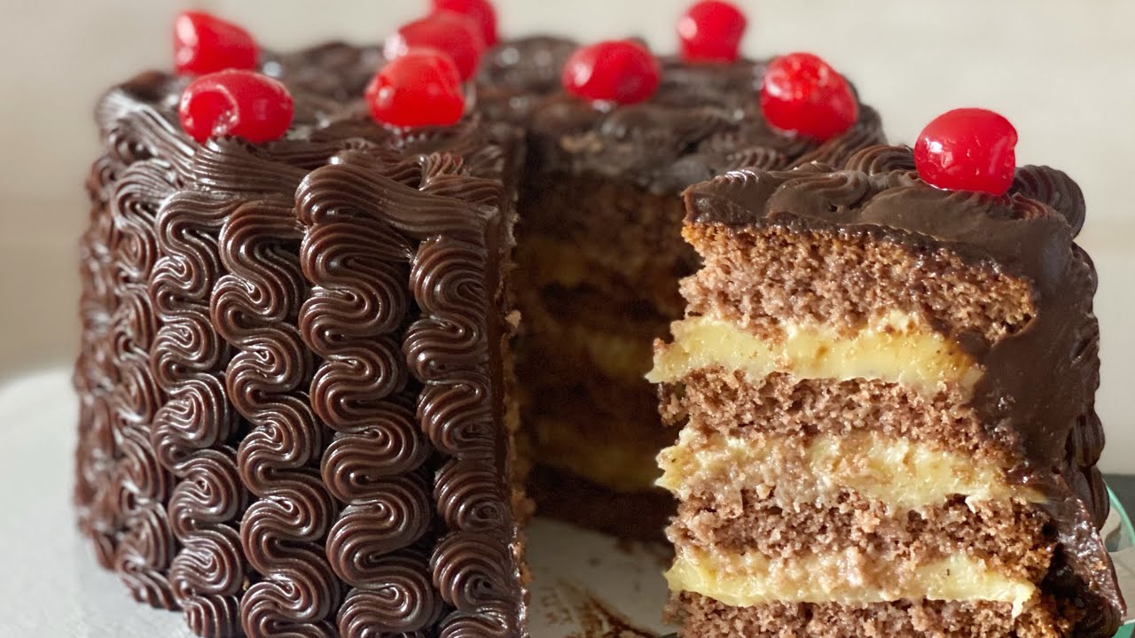 UMA COMBINAÇÃO PERFEITA COM DOIS RECHEIOS - BOLO DE MARACUJÁ E CHOCOLATE
