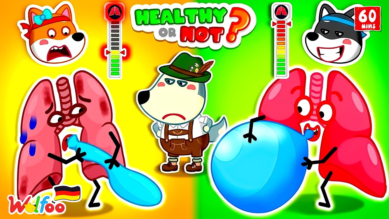 Wolfoo Geschichte 🐺  Wolfoo, gesund oder nicht❓ Abenteuer gesunder Gewohnheiten mit den Zwillingen