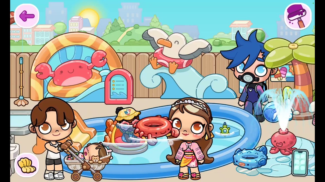 The pool day