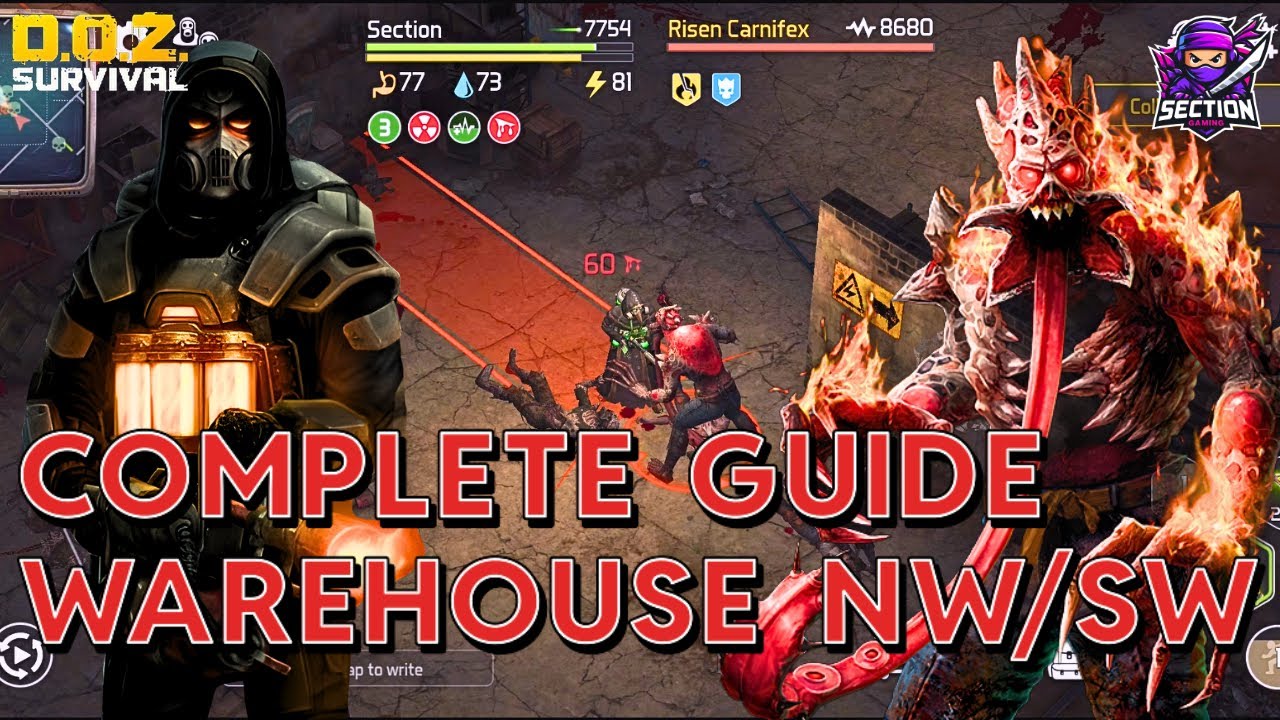 WAREHOUSE NORTH & SOUTH WING COMPLETE GUIDE - BEGINNER'S GUIDE - Dawn Of Zombies Survival - DOZ
