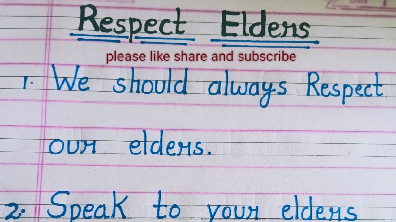 Essay on respect elders || 10 lines on respect elders || #education #essay