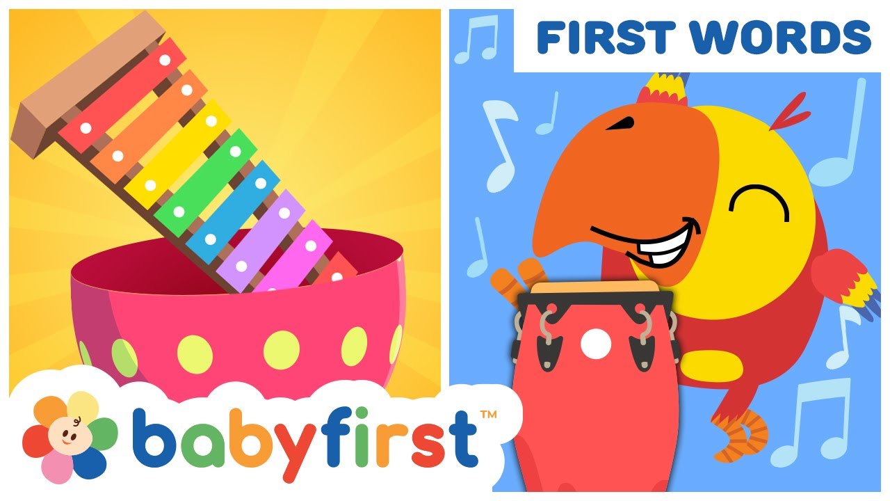 Toddler Learning Videos w Color Crew & Larry | Baby Learning musical instruments | BabyFirst TV