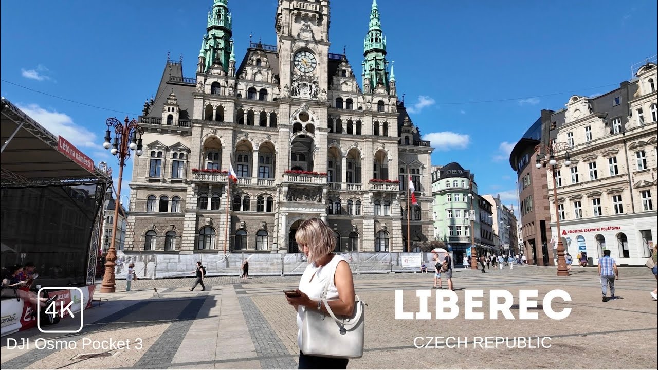 Liberec Walking Tour, Czech Republic | DJI Osmo Pocket 3 Walking Tour 4K HDR