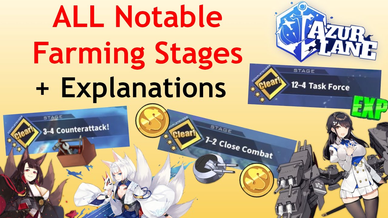Azur Lane BEST Stages to Farm for Gear/Ships/Gold/Experience