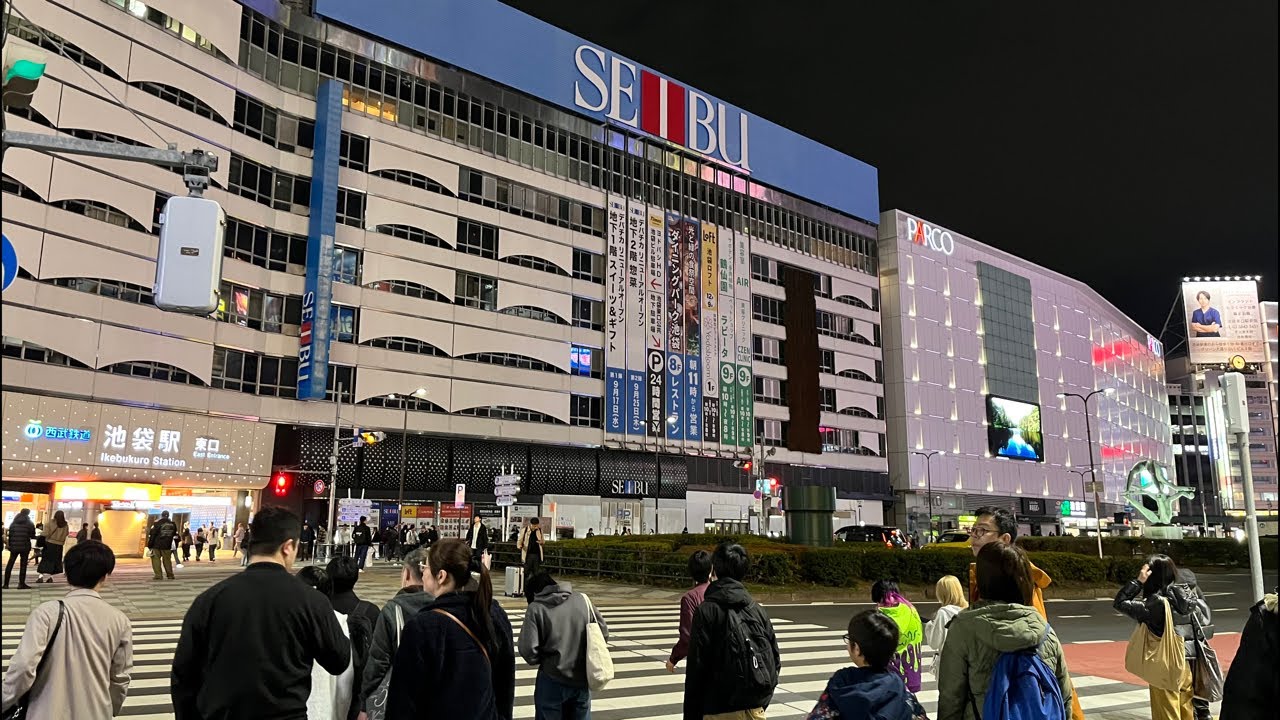 日曜夜遅い池袋から都内を歩きましょうライブ