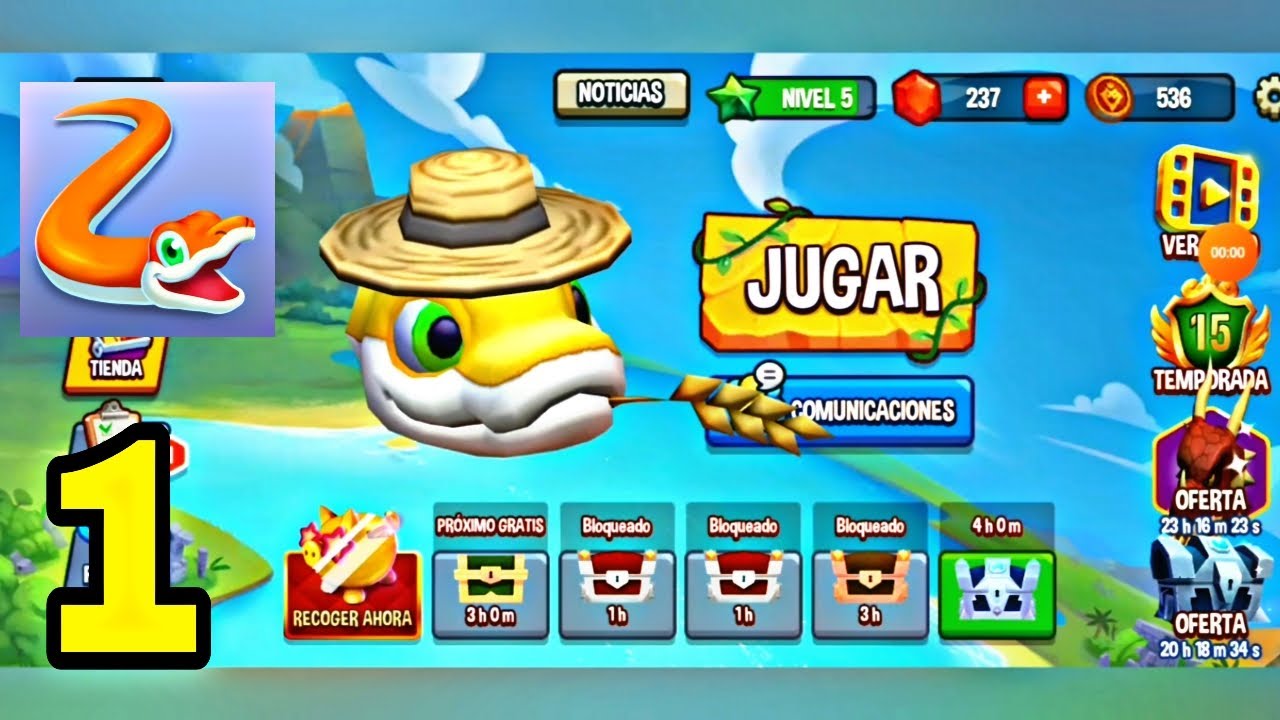 Snake Rivals - Walkthrough  Gameplay - Old McSnake #01 Fun competitive action  (iOS, Android)
