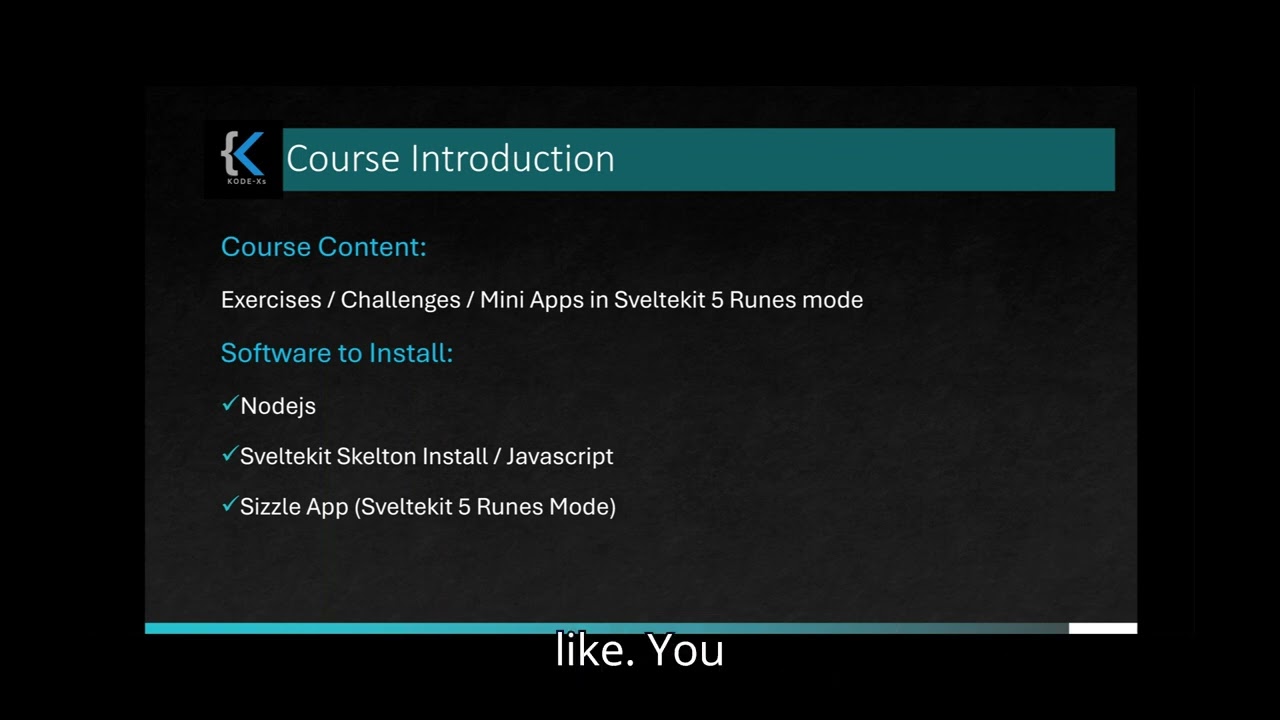 Sizzle Course Introduction