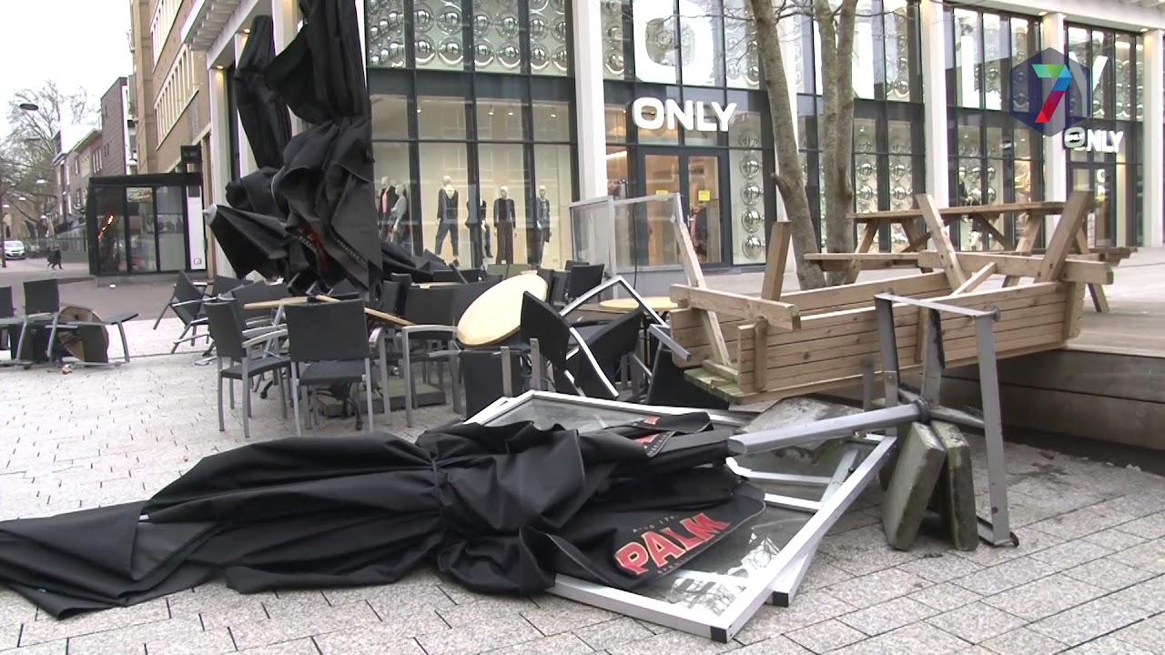 Chaos in Nijmegen door storm