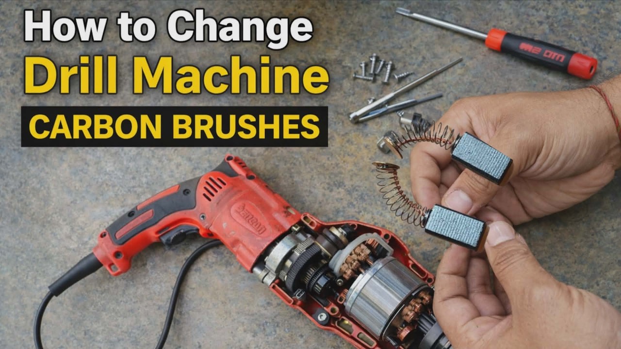 Drill Machine Carbon Change at Home /drill machine ka carbon kaise change kare