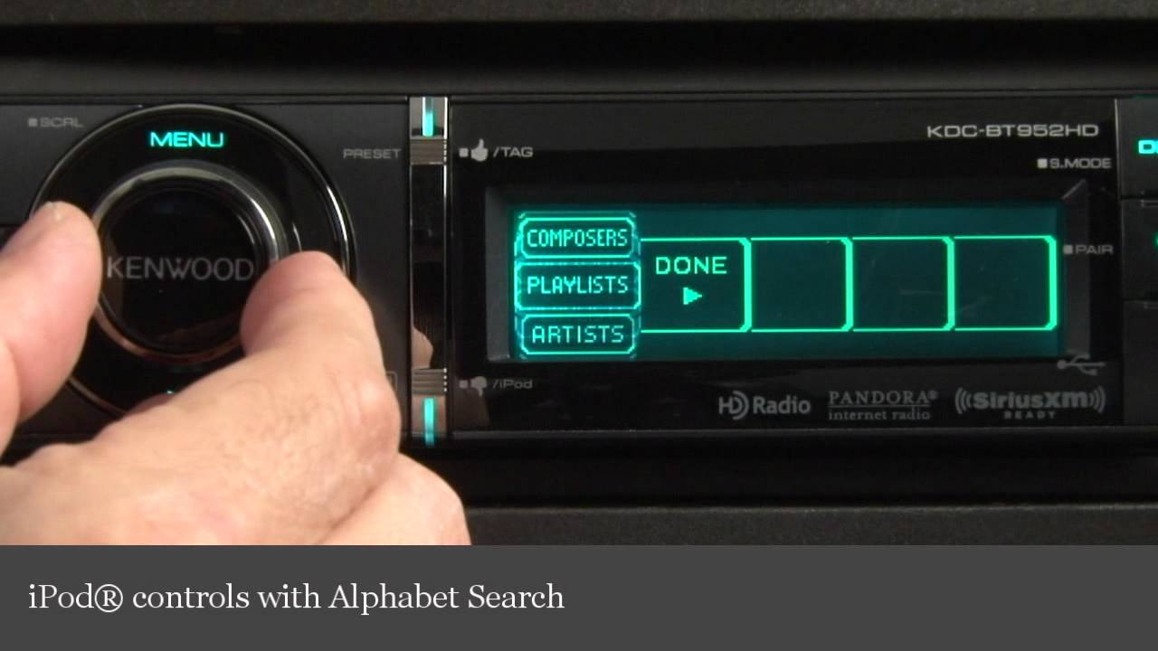 Kenwood KDC-BT952HD CD Receiver Display and Controls Demo | Crutchfield Video