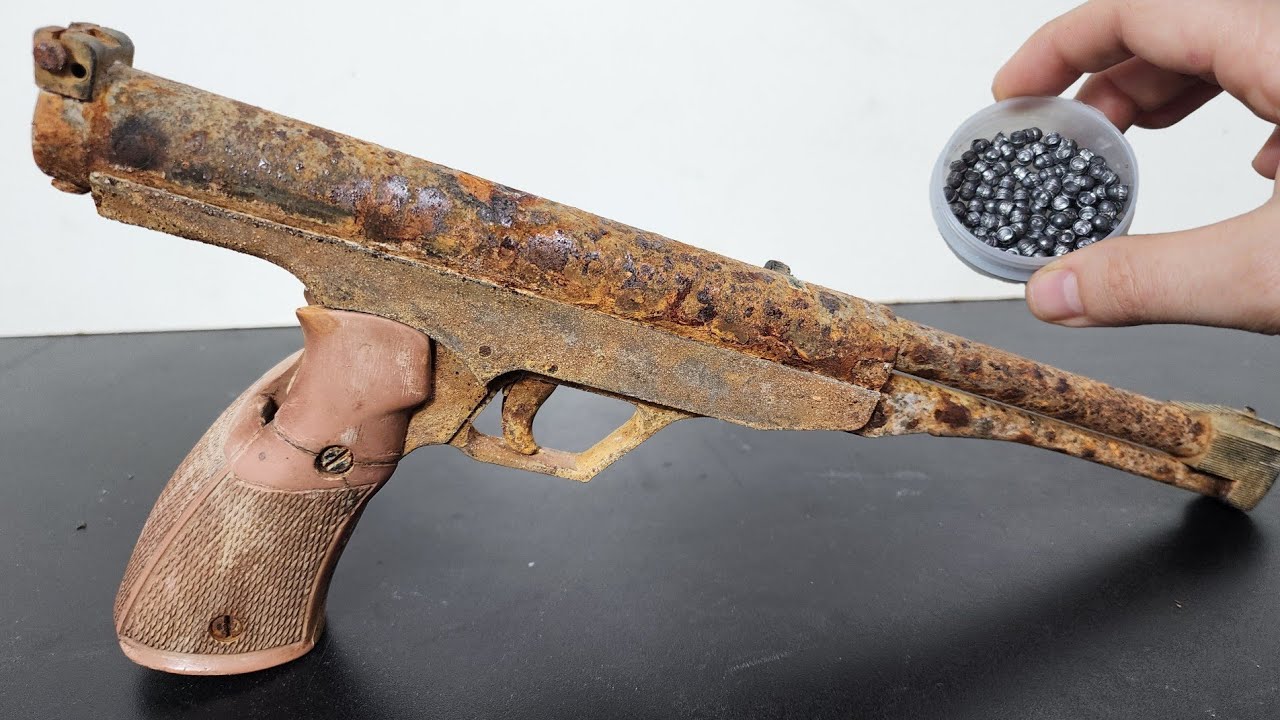 Very Rusty Ancient Airgun Restoration