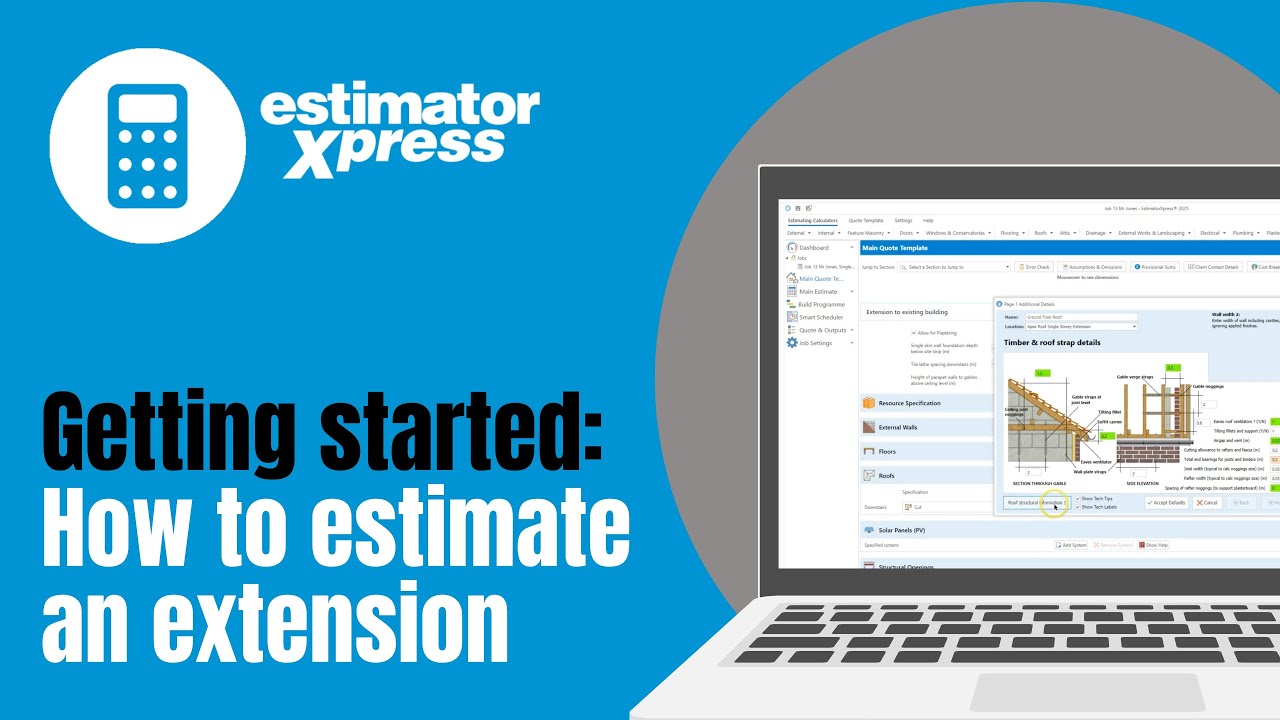 How To Estimate An Extension In EstimatorXpress