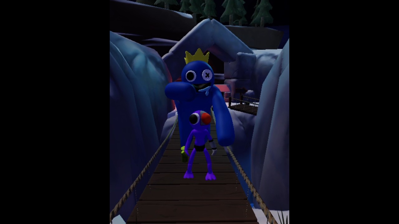 Rainbow Friends Chapter 2 Purple V's Blue Monster Jumpscares #rainbowfriends #roblox #shorts