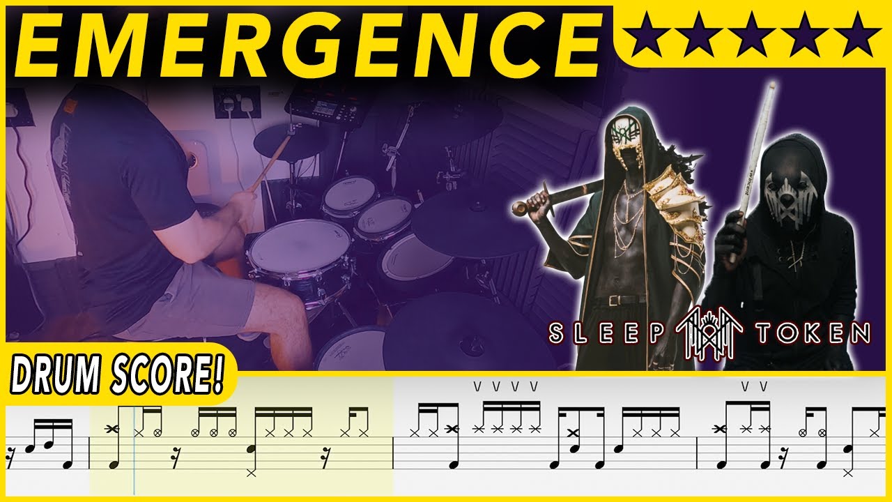 Emergence - Sleep Token | DRUM SCORE Sheet Music | #485 DRUMSCRIBE
