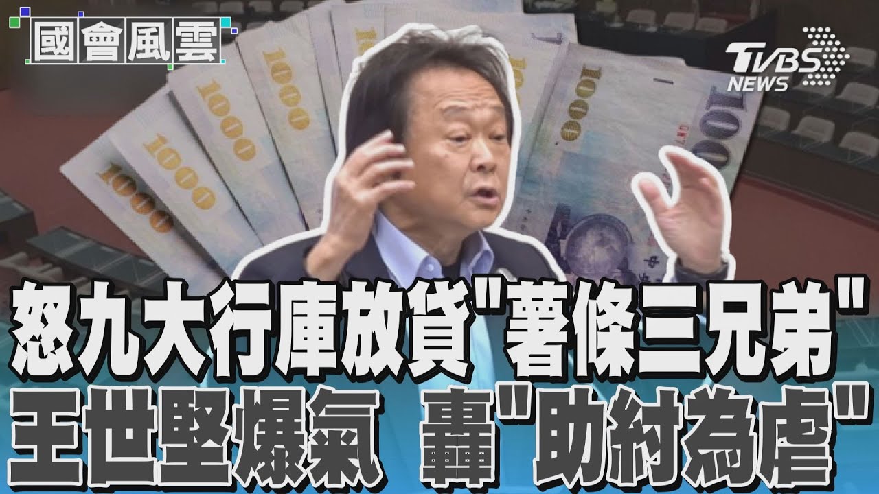 怒九大行庫放貸「薯條三兄弟」 王世堅爆氣 轟「助紂為虐」｜TVBS新聞 @TVBSNEWS02