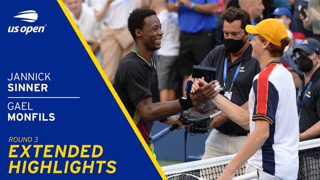 Jannik Sinner vs Gael Monfils Extended Highlights | 2021 US Open Round 3