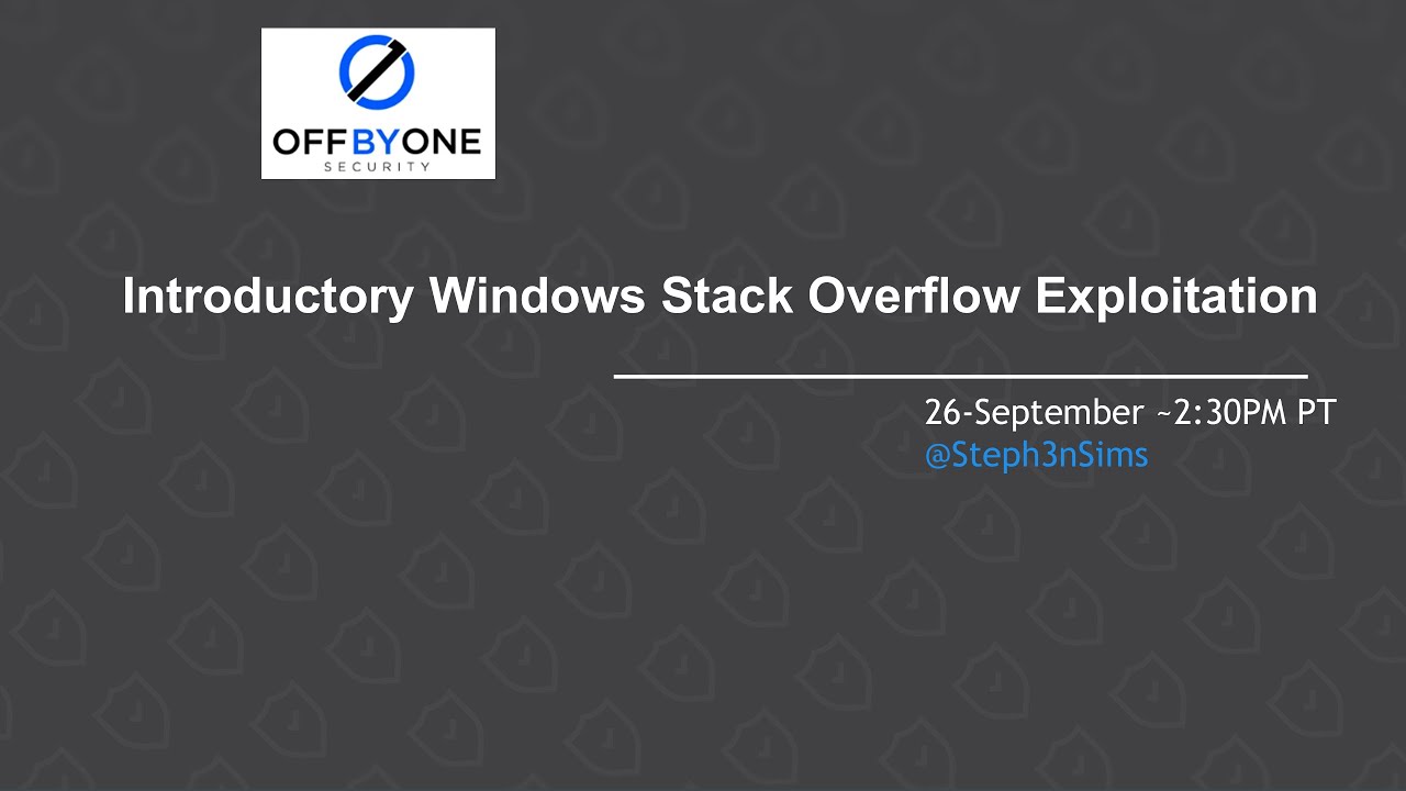 Вводная эксплуатация переполнения стека в Windows