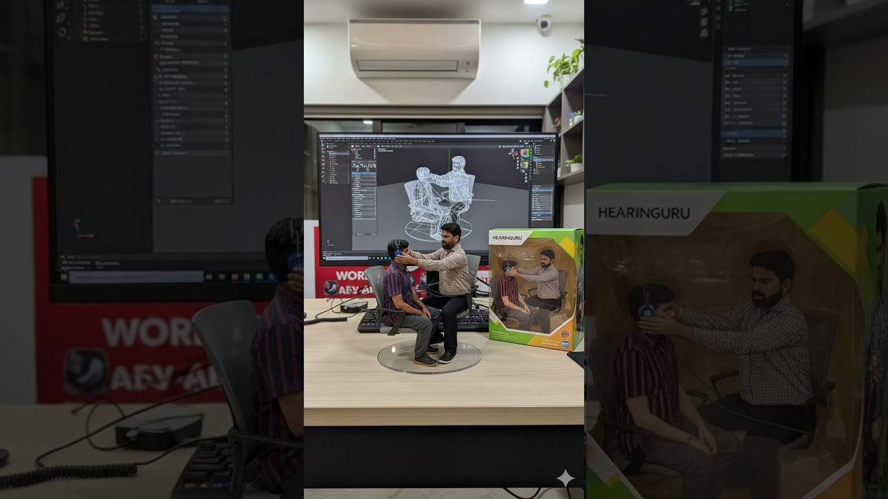 Live Hearing Test in Soundproofed Room with 3D View |Audiologist|Hearinguru #hearingtest #hearingaid