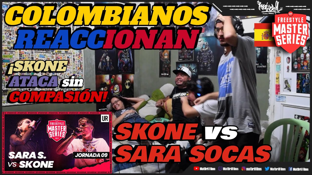 🔴 COLOMBIANOS REACCIONAN a SKONE vs SARA SOCAS - SKONE ATACA sin COMPASIÓN [FMS ESPAÑA J9]
