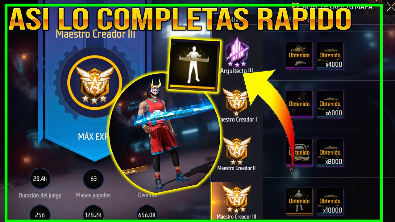 Gratis Emote Creador en Acción Conseguir rapido Emote creador en accion crea tu mapa free fire 2024