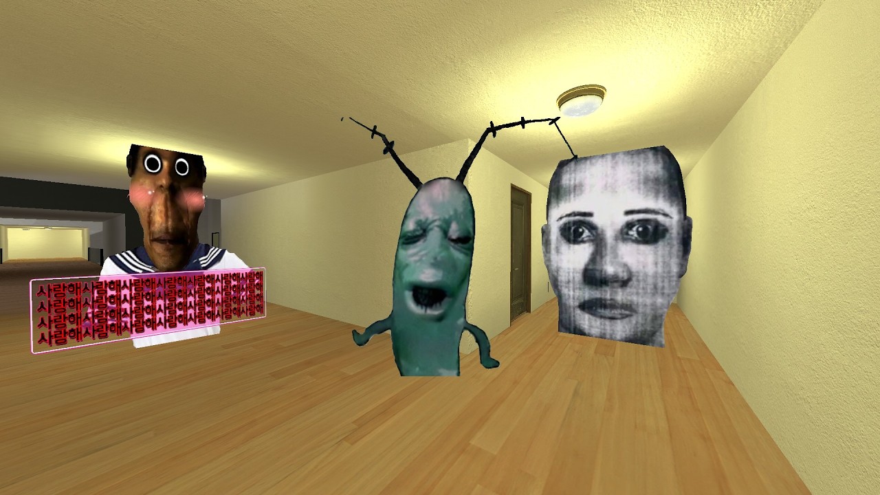 MY NAME IS PLANKTON CUTE OBUNGA AND SELENEDELGADO IN LIMINAL HOTEL GMOD  #crazymod1m_#gmod_#nextbots