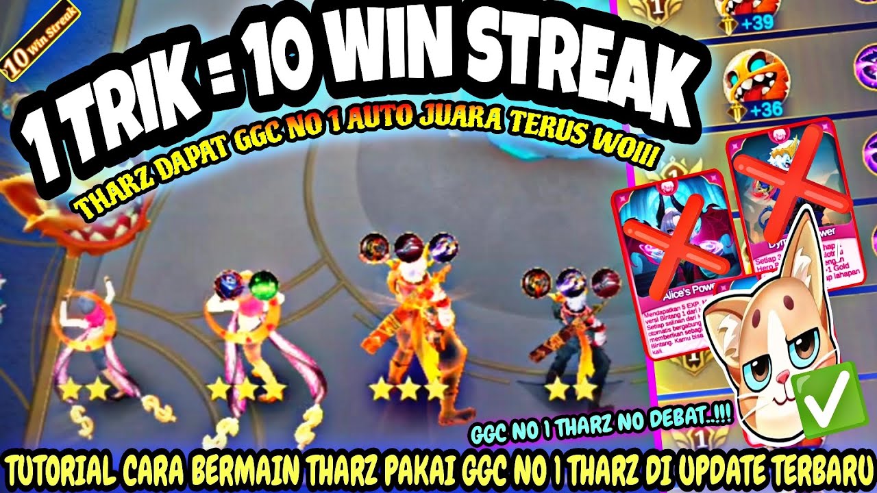 1 TRIK = 10 WIN STREAK !!! TUTORIAL LENGKAP CARA BERMAIN THARZ PAKAI GGC PALING OP INI - MCGG