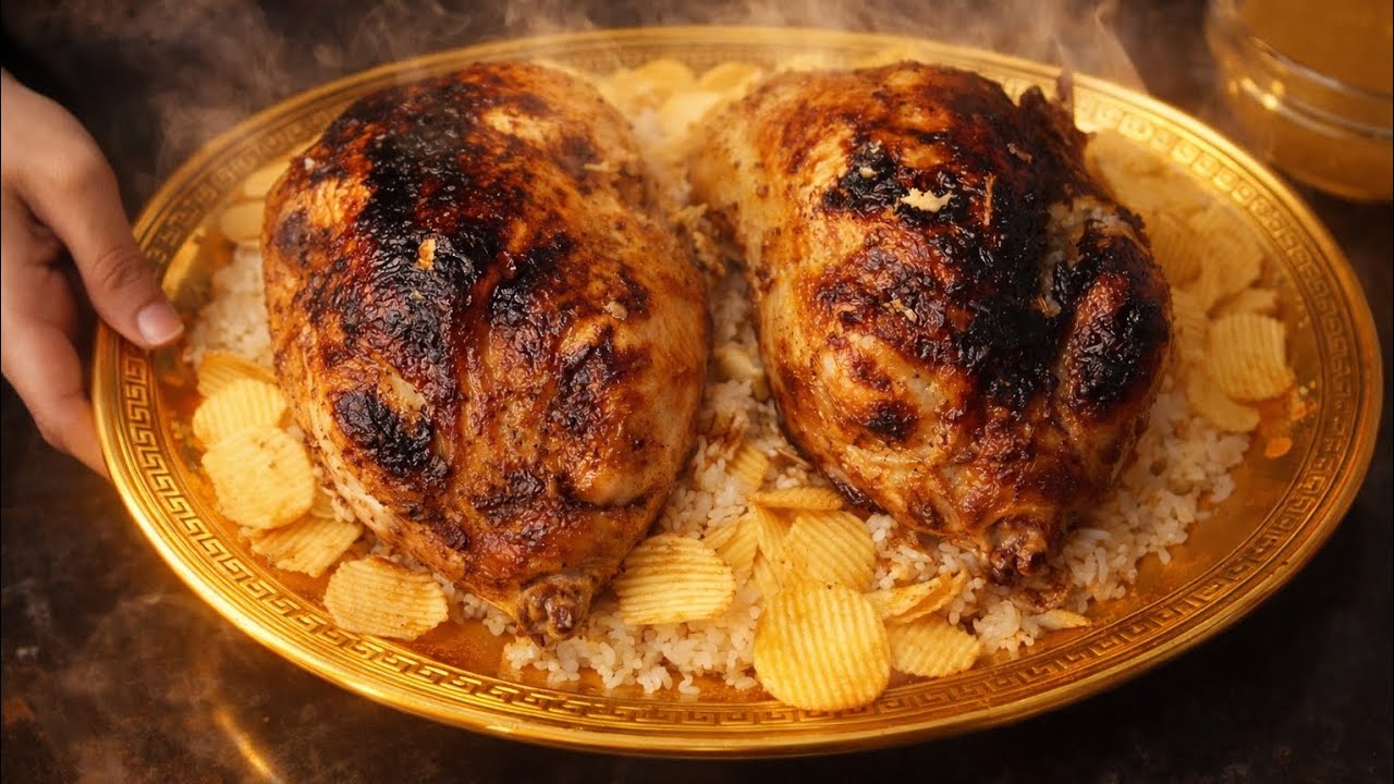 🔥 دجاجة محمرة دهبي تفتح النفس | شكل مطاعم وطعم يدوّخ 🤯🍗